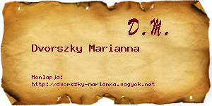 Dvorszky Marianna névjegykártya